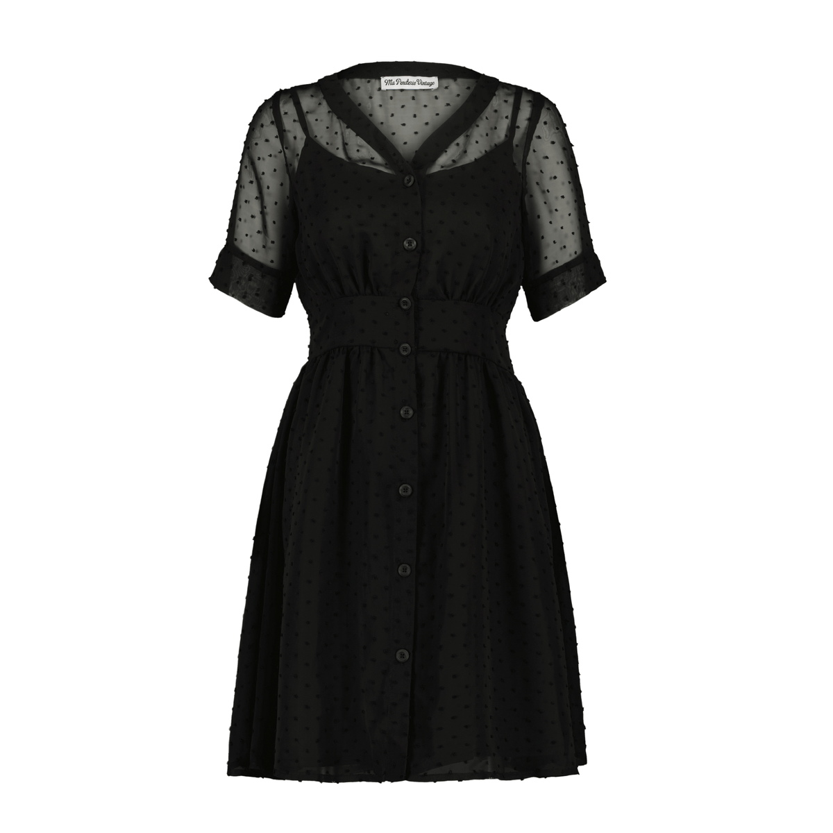 Années 60 Rétro Robe Mini Plumetis Classique Ma Penderie Vintage