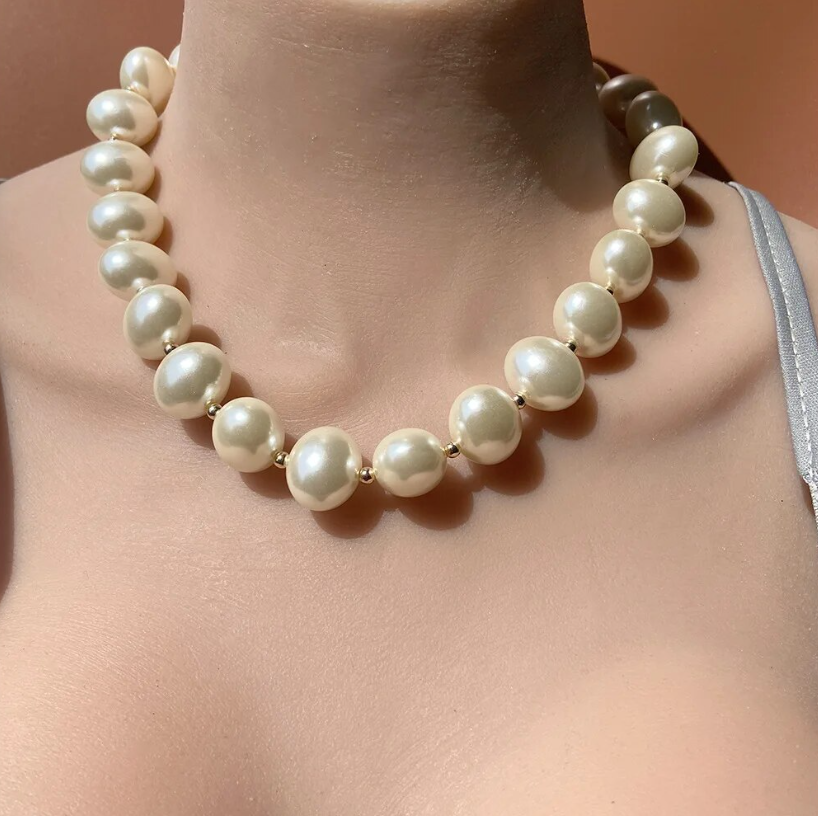 Années 60 Parure de Perles Maxi Rétro - Ma Penderie Vintage