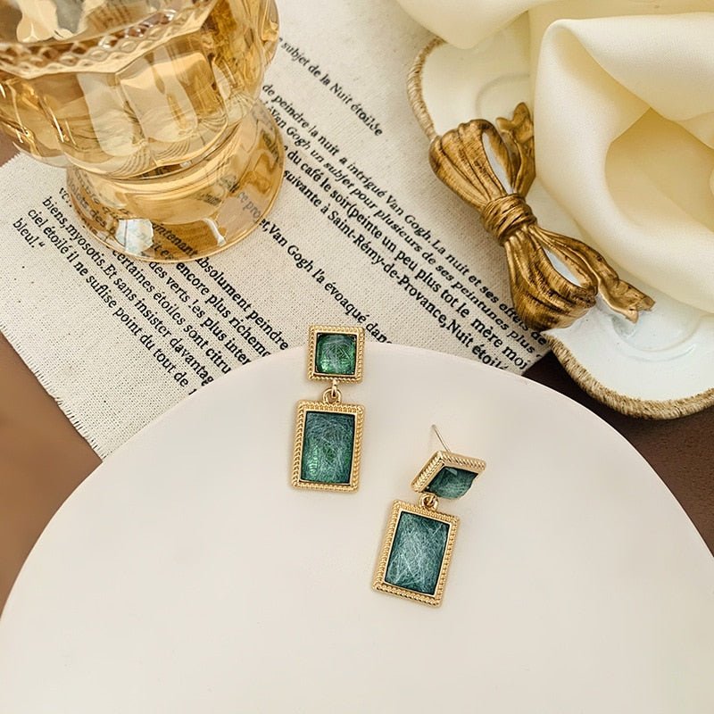 Boucles D'oreilles Résine Clips Vintage - Occasion - Très Bon état