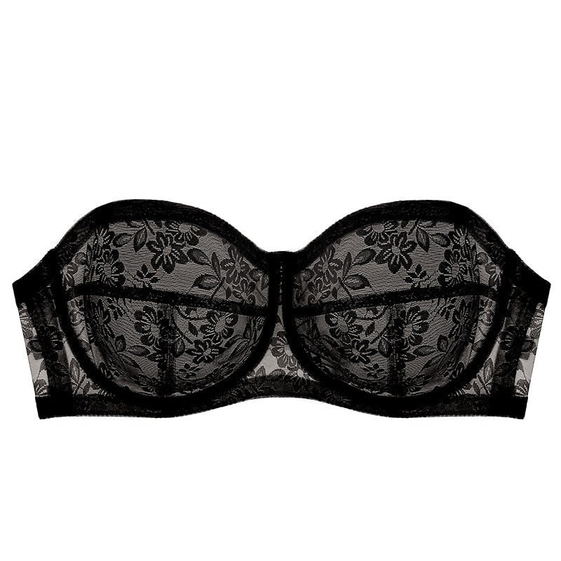 Soutien-gorge Pinup Transparent En Tulle Noir - Marque Forplay Taille 85 B/C - Vintage Neuf Avec étiquettes
