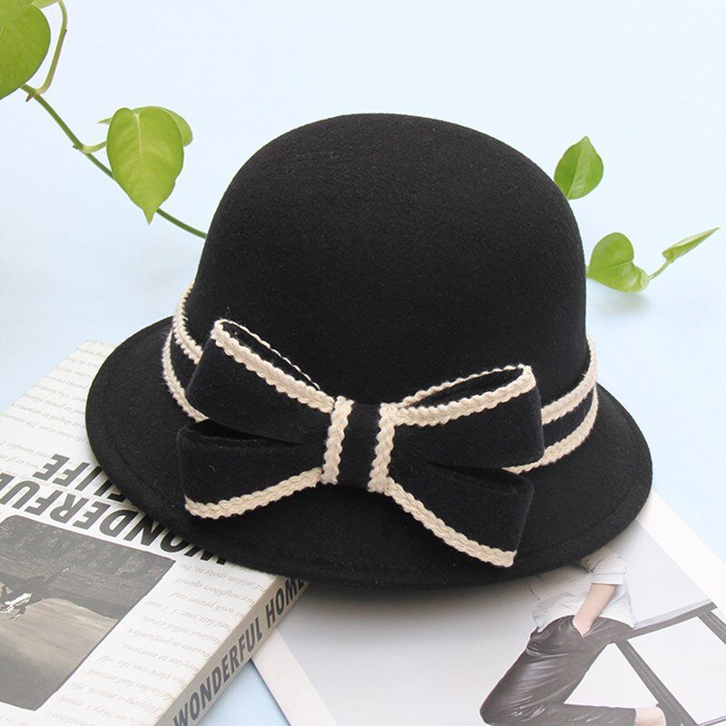 Chapeau Derby / Bowler Hatcrafters En Laine Noire - Taille 7 1/2 - Doublé