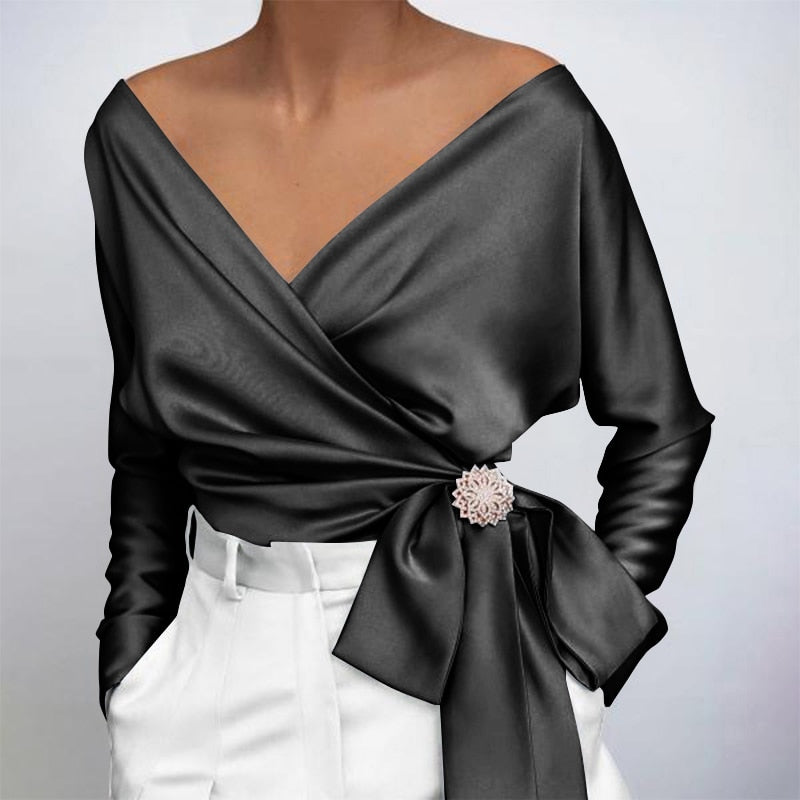 Blouse Portefeuille Blind Date Taille 40 - Viscose Blanche, Style Décontracté élégant, Parfait état